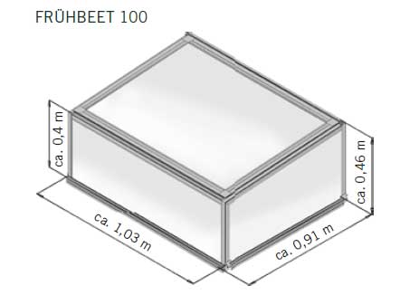 Frühbeet 100 mit Doppelstegplatten