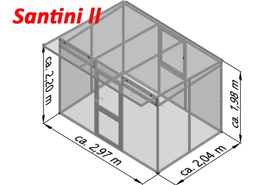 Gewächshaus Santini ll Groessen